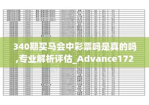 340期买马会中彩票吗是真的吗,专业解析评估_Advance172.518-5