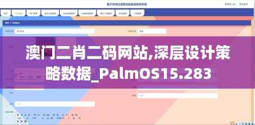 澳门二肖二码网站,深层设计策略数据_PalmOS15.283