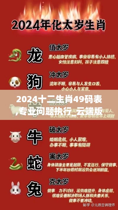 2024十二生肖49码表,专业问题执行_云端版7.485