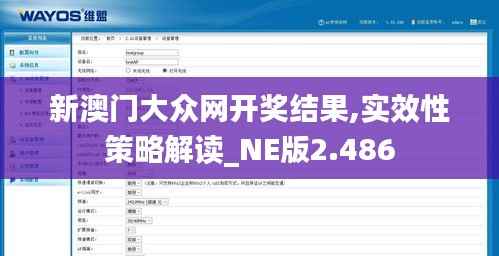 新澳门大众网开奖结果,实效性策略解读_NE版2.486