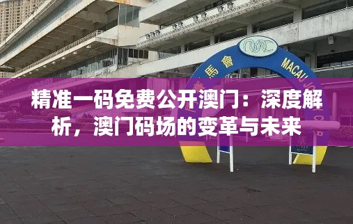 精准一码免费公开澳门：深度解析，澳门码场的变革与未来