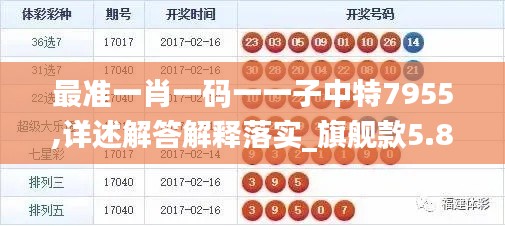 最准一肖一码一一子中特7955,详述解答解释落实_旗舰款5.853