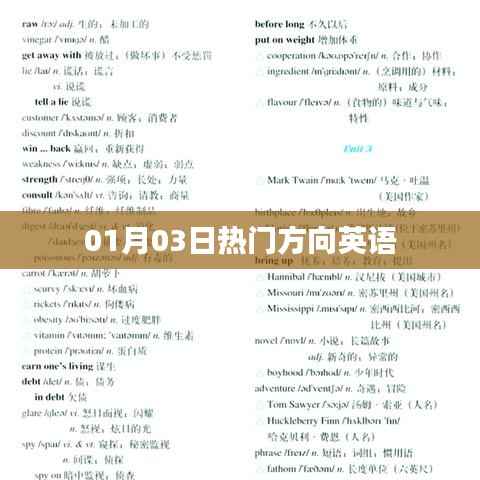 英语热门方向动态更新,一月三日最新资讯