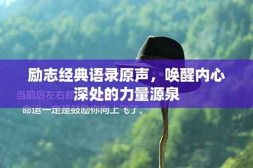 励志经典语录原声,唤醒内心深处的力量源泉