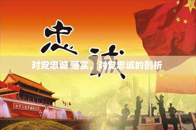 对党忠诚 落实,对党忠诚的剖析